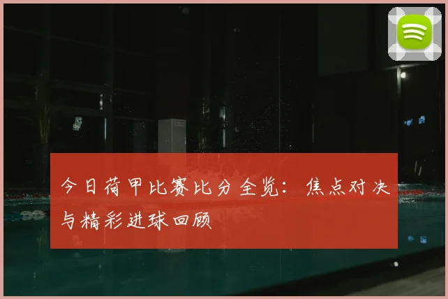 今日荷甲比赛比分全览：焦点对决与精彩进球回顾
